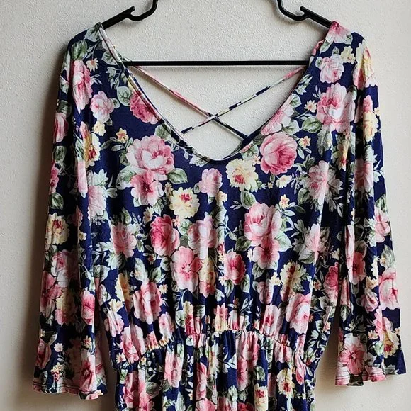 Gilli Floral Culotte Dress Size Large - Picture 12 of 16